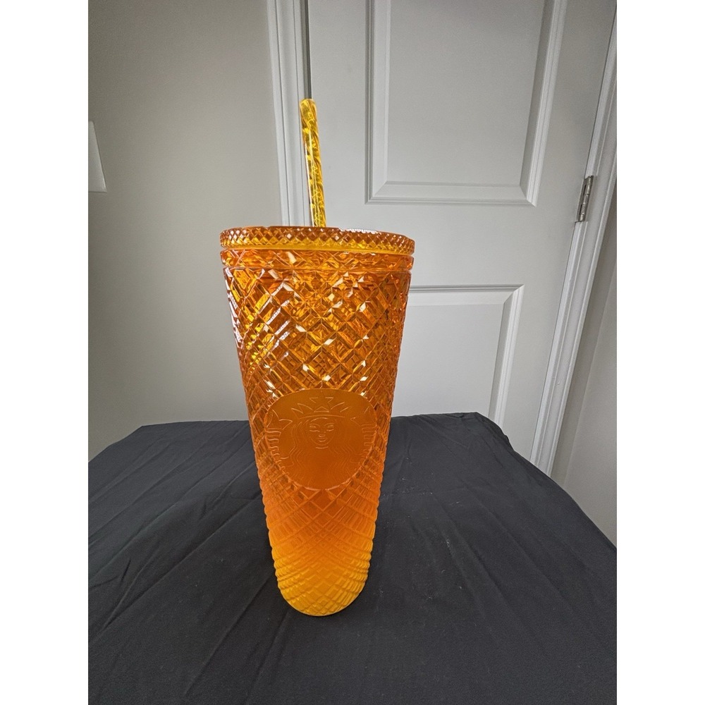 Starbucks 2022 Summer‎ Mango Ombre Jeweled Venti 24oz Tumbler NWT Cup